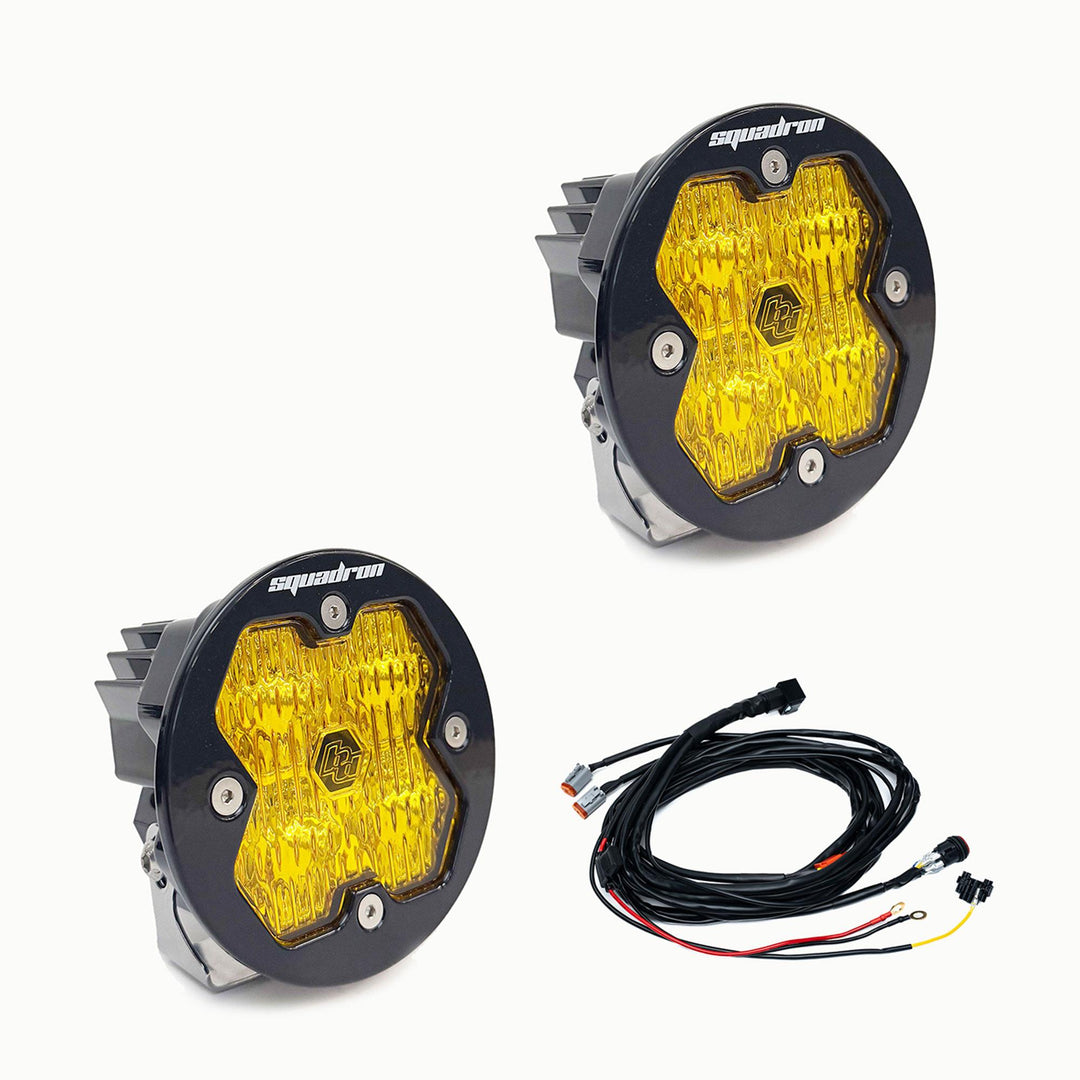 Squadron-R 2.0 Sport Black LED Auxiliary Light Pod Pair Universal Baja Amber Wide Cornering 58-7815-2