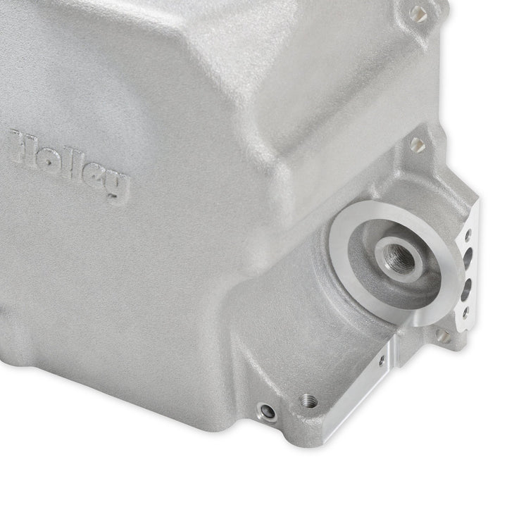 Holley GM LS Swap Oil Pan - Most Front Clearance - No Drain-Back Holes | SKU 302-5