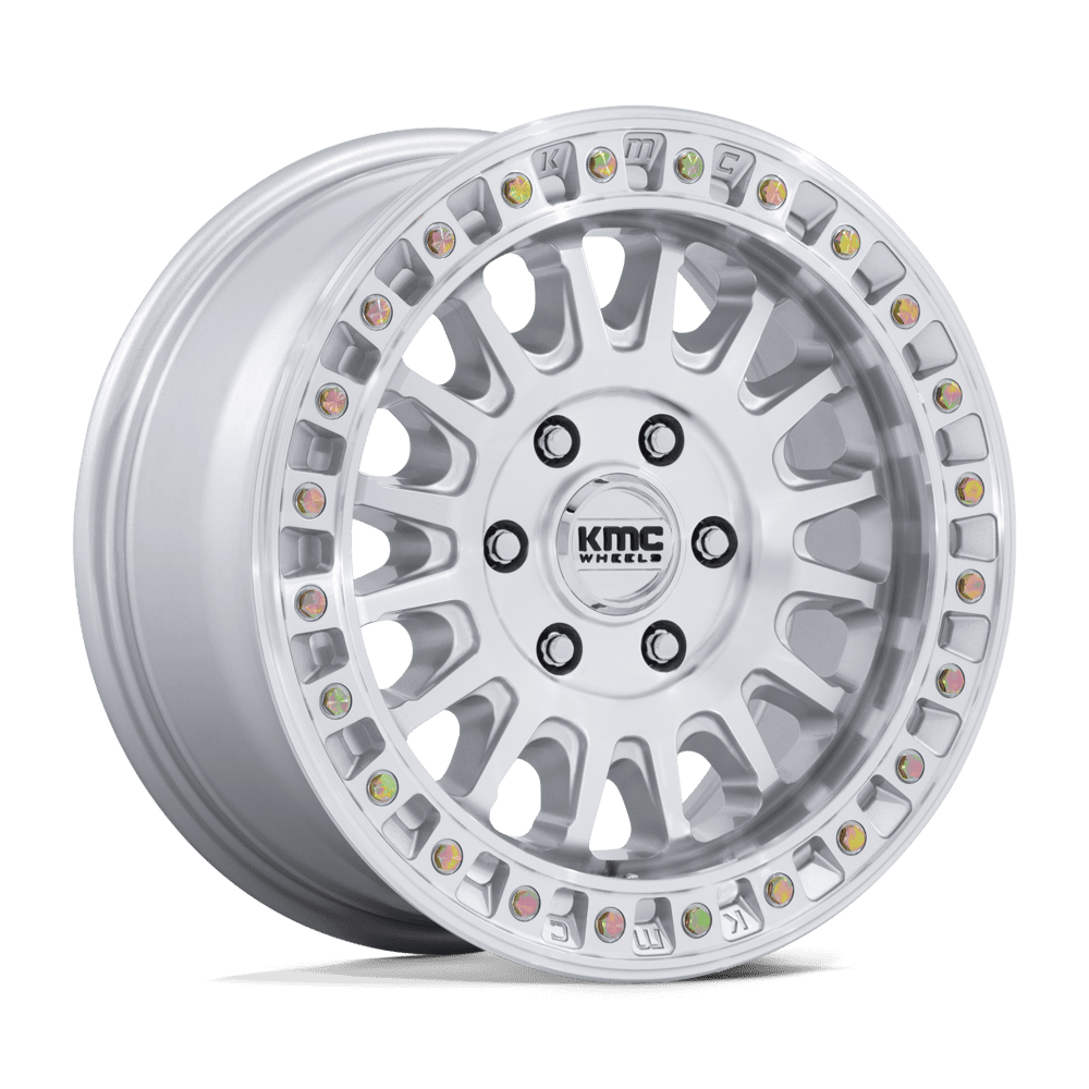 KMC KM552 IMS Wheel - Gloss Silver w/ Machined Face