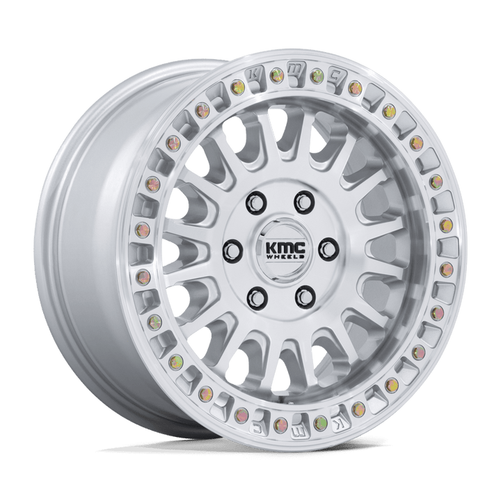 KMC KM552 IMS Wheel - Gloss Silver w/ Machined Face