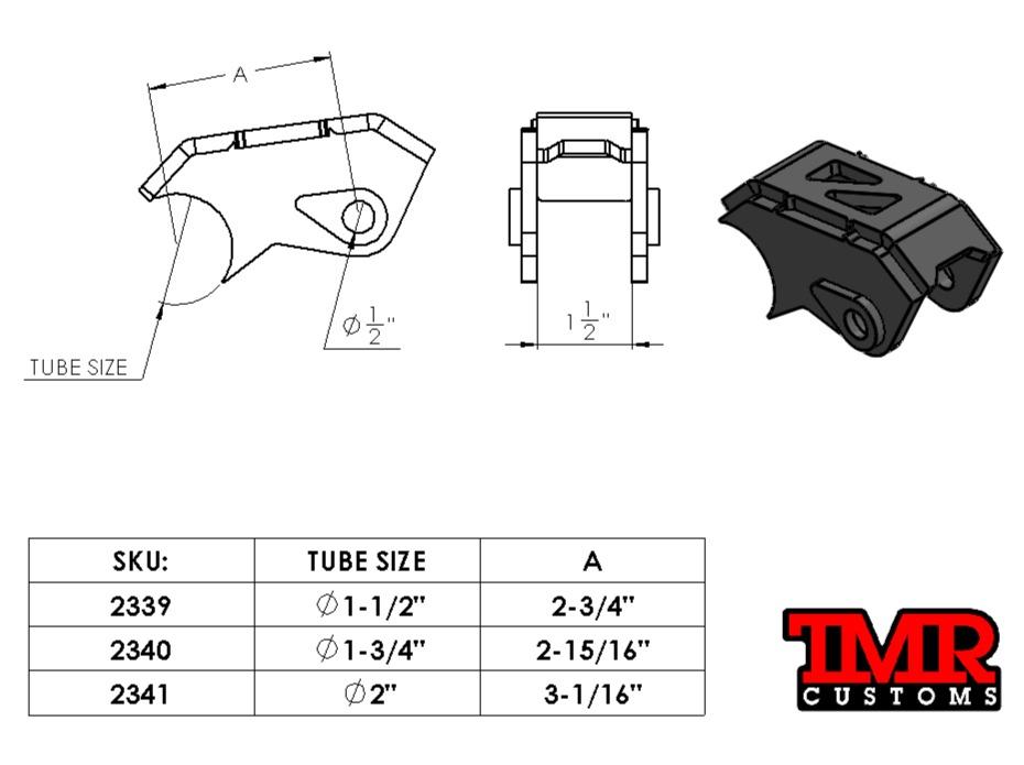 TMR Customs Tube Chassis Shock Brackets