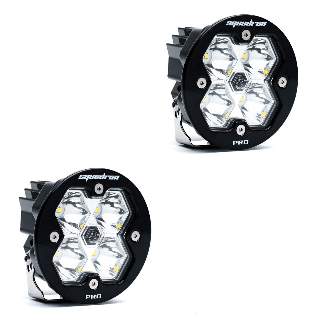 Squadron-R 2.0 Pro Black LED Auxiliary Light Pod Pair (No Harness) Universal Clear Spot 59-7801-2NH