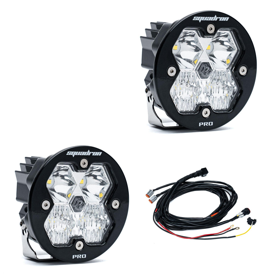 Squadron-R 2.0 Pro Black LED Auxiliary Light Pod Pair Universal Clear Driving/Combo 59-7803-2