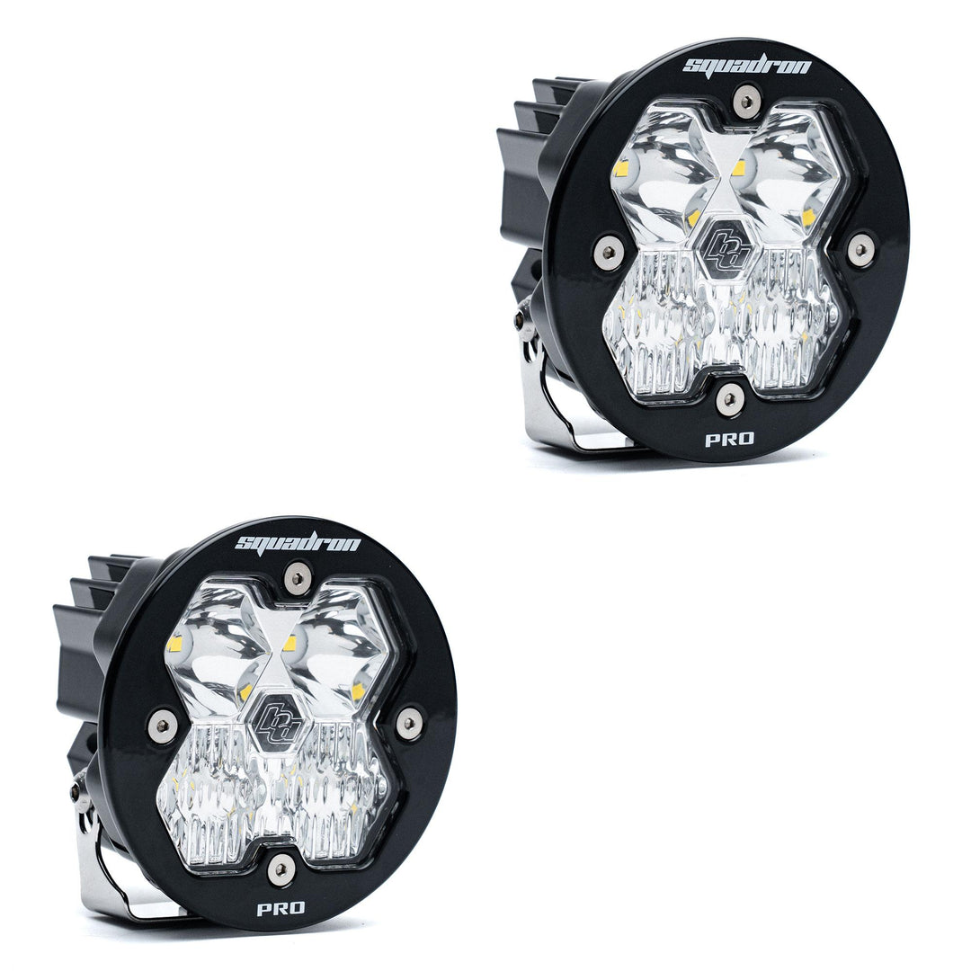 Squadron-R 2.0 Pro Black LED Auxiliary Light Pod Pair (No Harness) Universal Clear Driving/Combo 59-7803-2NH