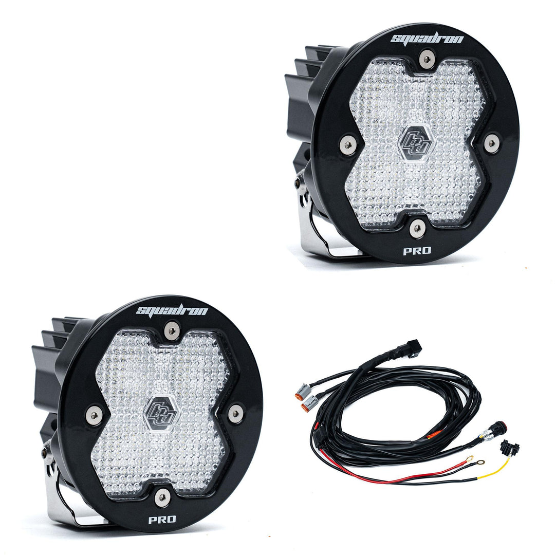 Squadron-R 2.0 Pro Black LED Auxiliary Light Pod Pair Universal Clear Work/Scene 59-7806-2