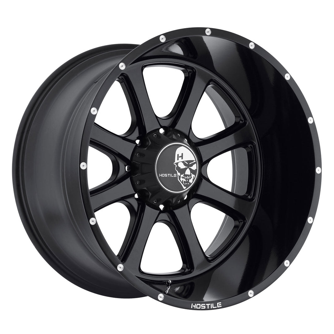 Hostile H105 Exile-8 | 20x12 | 8 On 170 | Offset -44 | Satin Black | SKU H105-2012817047BB