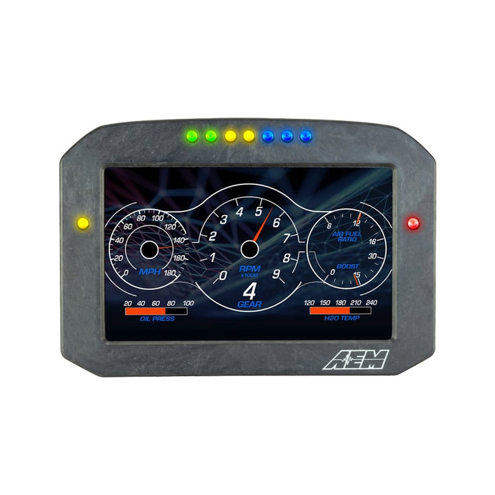 AEM CD-7FLG Carbon Flat Panel Logging Display with Internal GPS | SKU 30-5703F