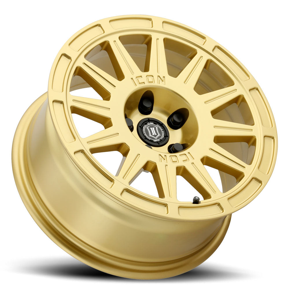 ICON Alloys Ricochet Gloss Gold 17x8 5x4.5 38mm Offset 6" BS (7017806560GG)