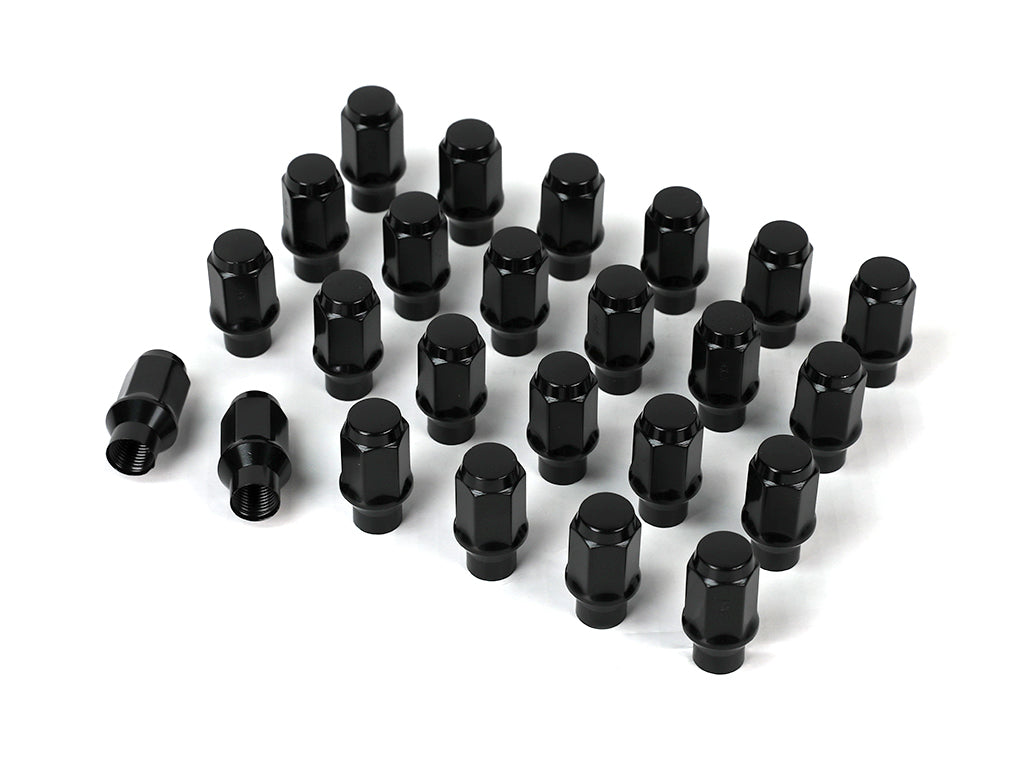 ICON Alloys Lug Nut Kit M14x1.5 Extended Thread with Custom Shank Black 24 Count