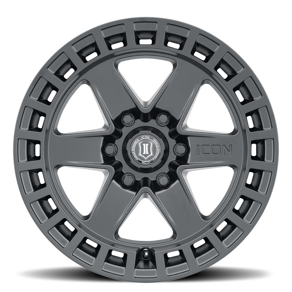 ICON Alloys Raider Satin Black 17x8.5 6x5.5 0mm Offset 4.75" BS (3417858347SB)