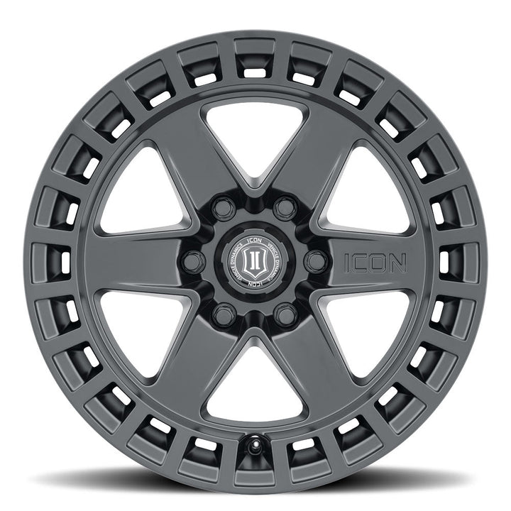 ICON Alloys Raider Satin Black 17x8.5 6x5.5 0mm Offset 4.75" BS (3417858347SB)