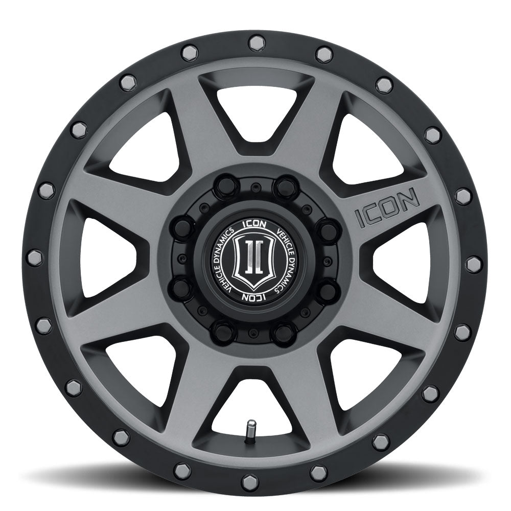 ICON Alloys Rebound HD Titanium 17x8.5 8x6.5 13mm Offset 5.25" BS (1817858052TT)