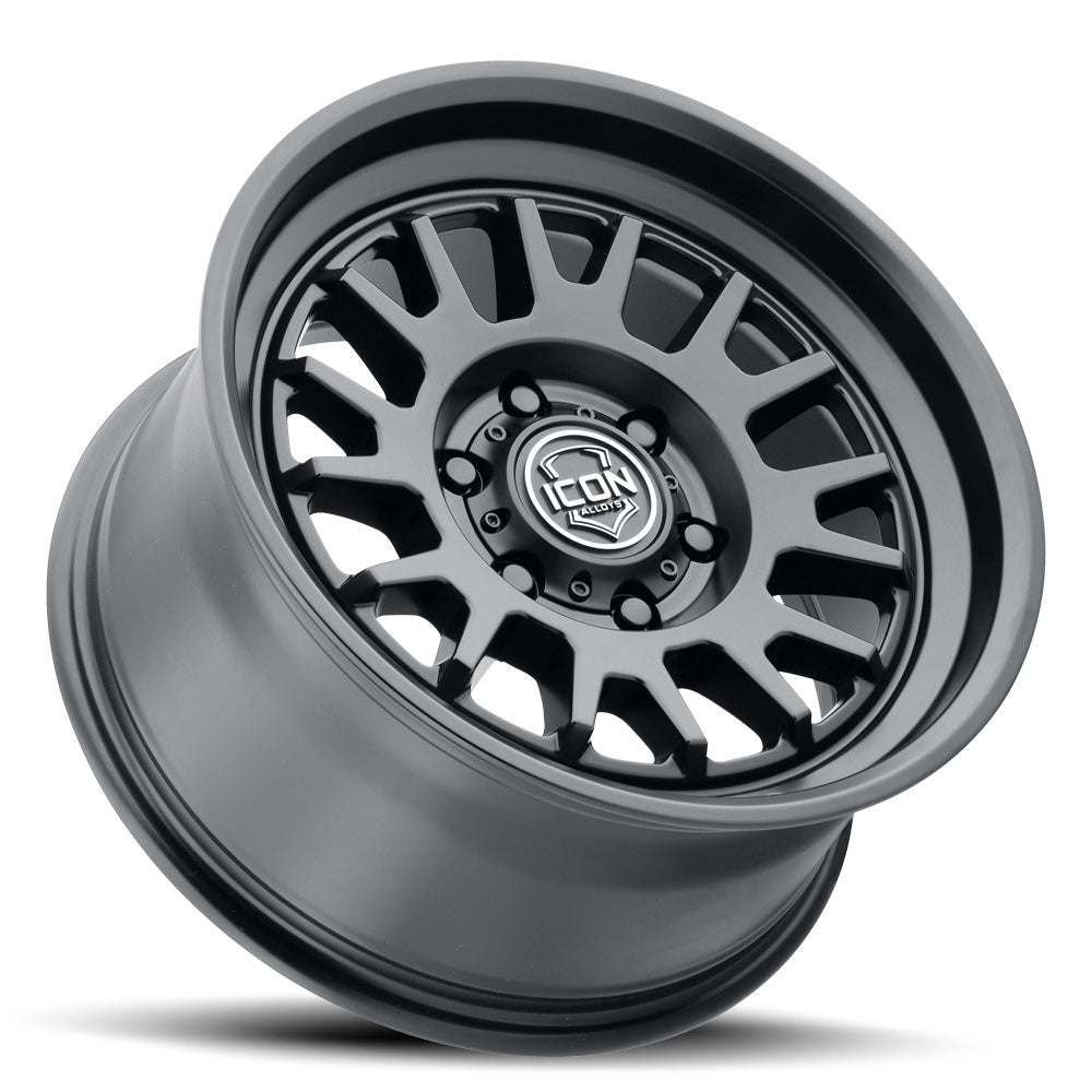 ICON Alloys Anza Satin Black 17x8.5 6x135 6mm Offset 5" BS (8217856350SB)