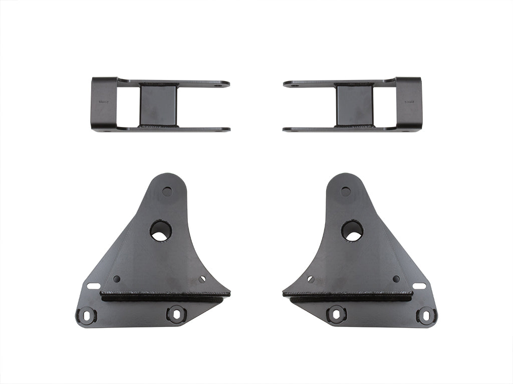 ICON 1999-2004 Ford F-250 & F-350 Super Duty 4WD/2000-2005 Excursion 4WD Front 4.5" Lift Leaf Spring Hanger & Shackle Kit