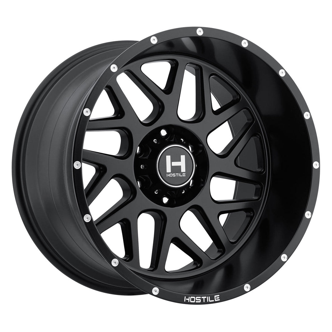 Hostile H108 Sprocket | 20x9 | 5 On 127 | Offset 0 | Satin Black | SKU H108-2090550050BB