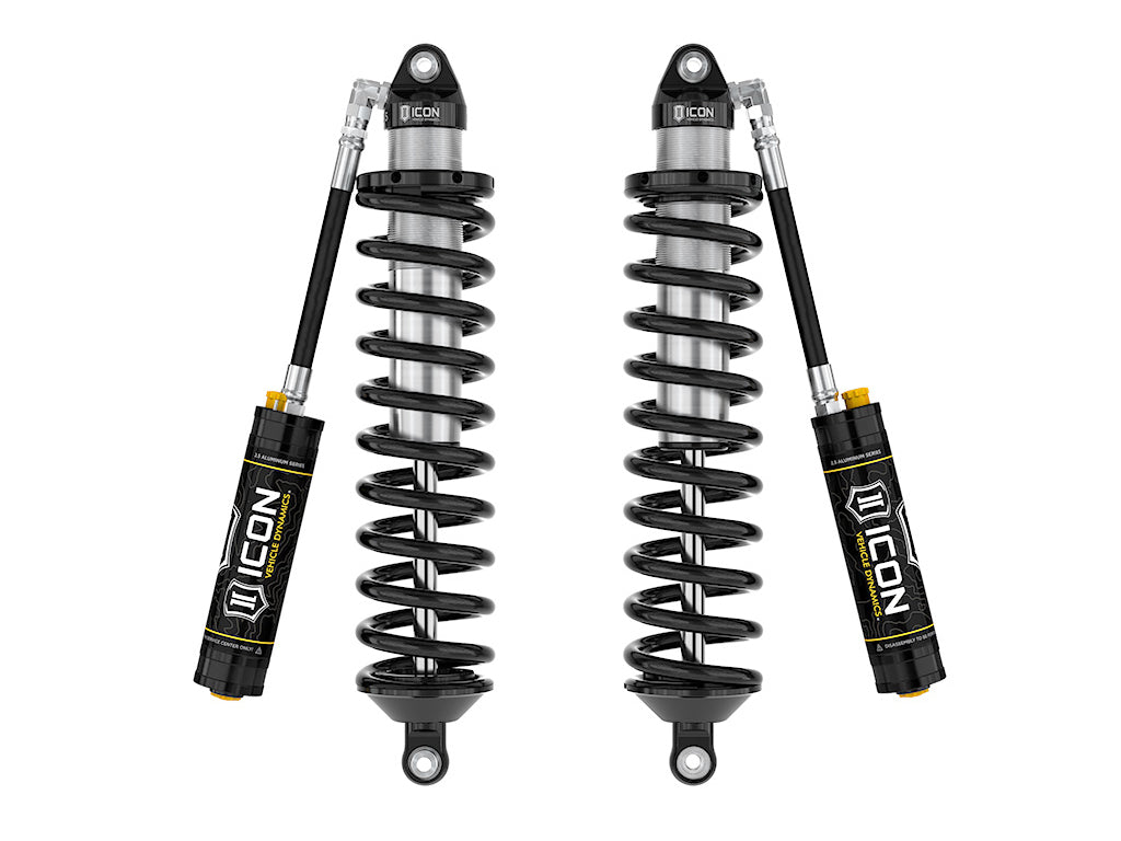 ICON 2008-2016 Ford F-250/350 4WD Diesel Front 4-6.5" Lift VS 2.5 Coilover Conversion for Fabricated Hoop Remote Res w/CDCV