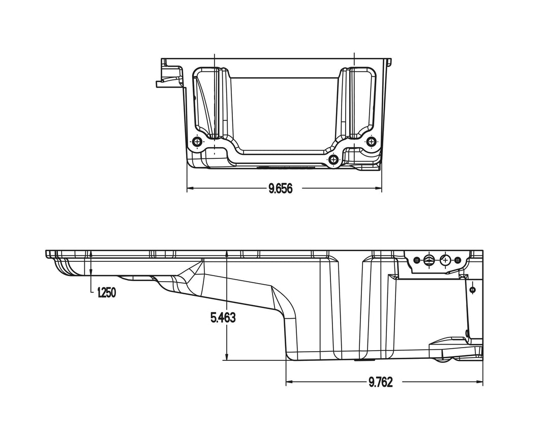 Holley GM LS Swap Oil Pan - Black - Additional Front Clearance | SKU 302-2BK