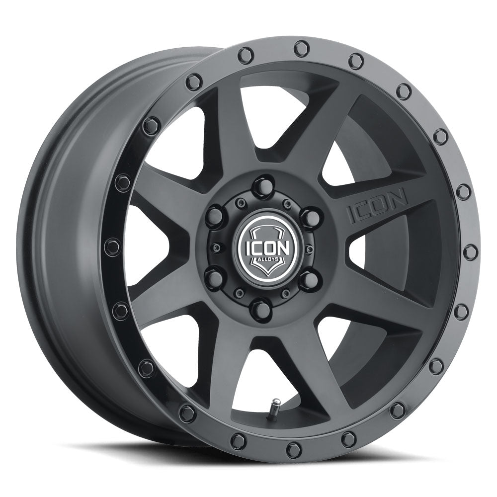 ICON Alloys Rebound Double Black 18x9 6x5.5 0mm Offset 5" BS (1818908350DB)