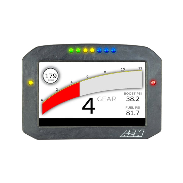 AEM CD-7FL Carbon Flat Panel Logging Display | SKU 30-5701F