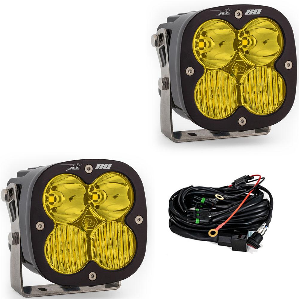 LED Light Pods Baja Amber Lens Driving Combo Pattern Pair XL80 Series Baja Designs 677813