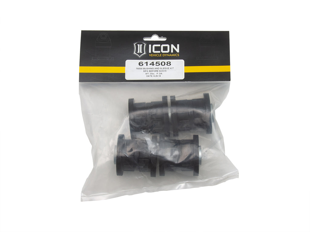 ICON 2011-2019 Chevy Silverado 2500 & 3500/GMC Sierra 2500 & 3500 Tubular UCA Manufactured Before 8/2015 Replacement Bushing & Sleeve Kit