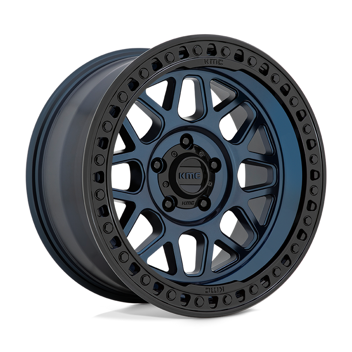 KMC KM549 GRS Wheel - Midnight Blue w/ Gloss Black Lip