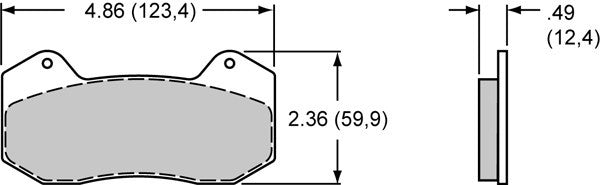Wilwood 6 Piston Ultra4/Desert Racing Brake Pads 150-28-6712K