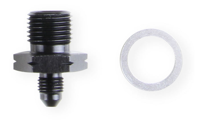 Earl's GM LS Oil Pressure Gauge Adapter Fittings - Black | SKU AT9919BFJERL