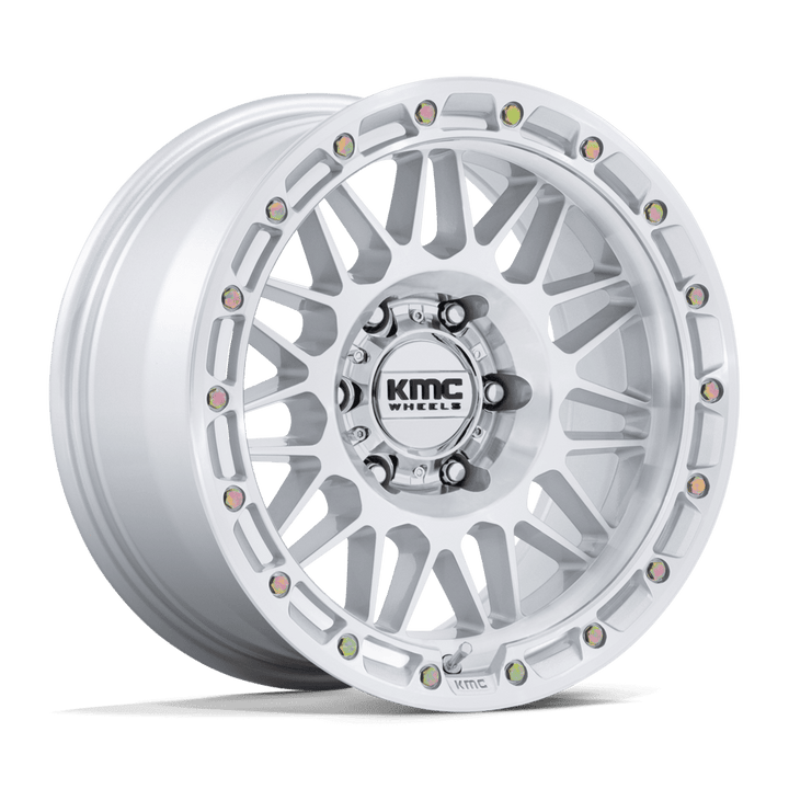KMC KM555 Attack Wheel - Gloss Silver w/ Machined Face