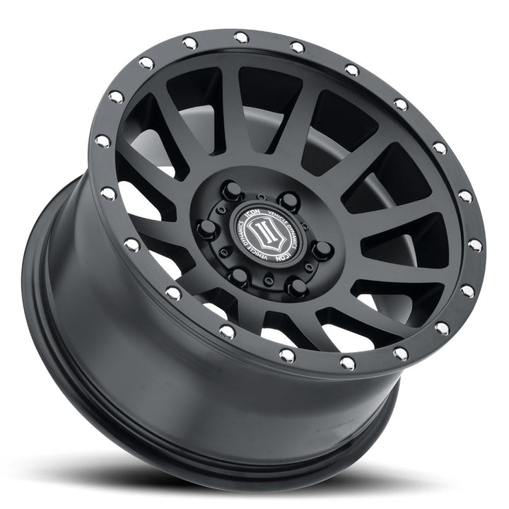 ICON Alloys Compression Satin Black 17x8.5 6x5.5 0mm Offset 4.75" BS (2017858347SB)
