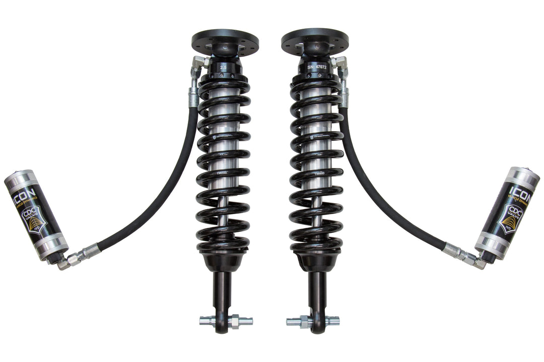 ICON 2014 Ford F-150 4WD 1.75-2.63" Lift Front VS 2.5 Coilover Kit Remote Res w/CDCV