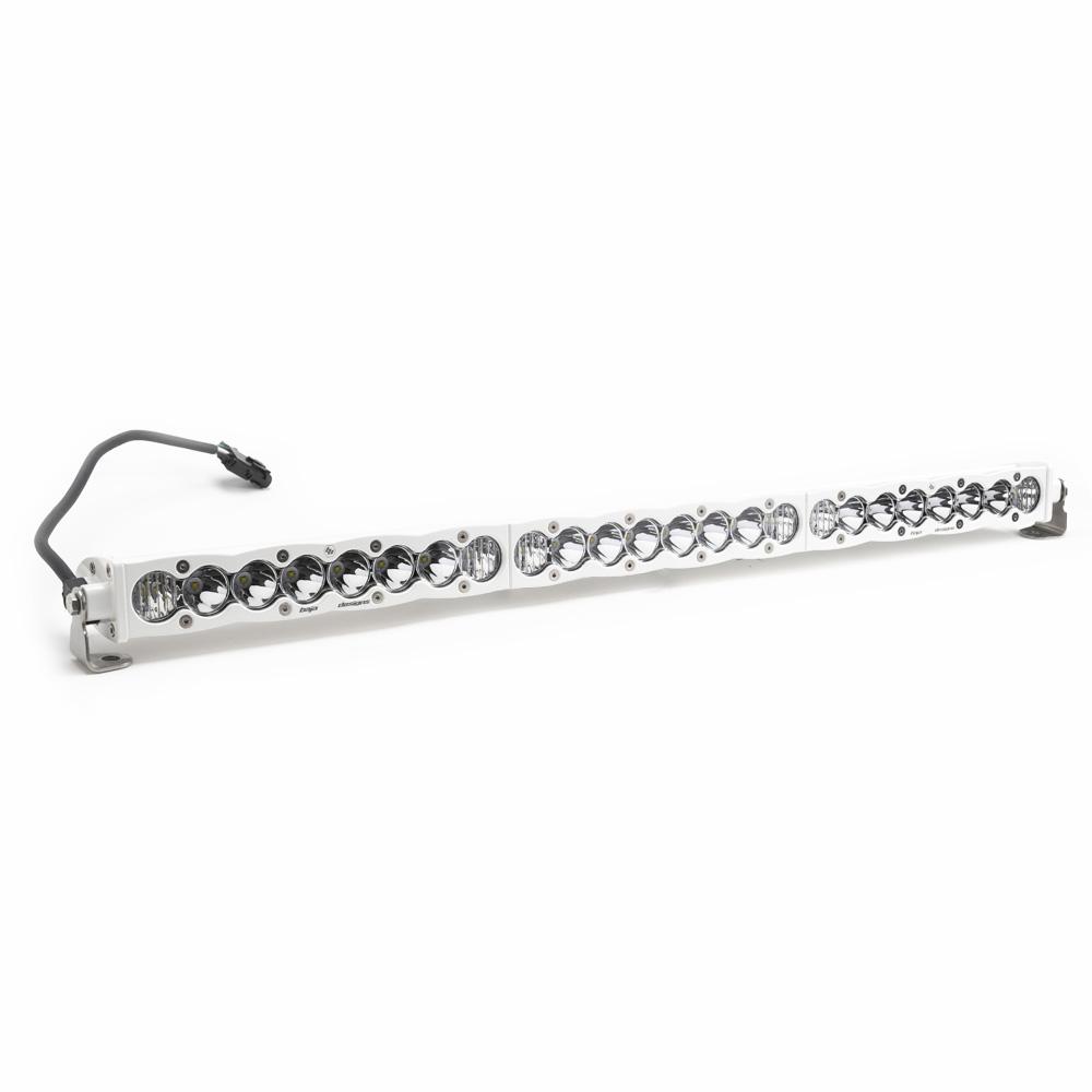 S8 White Straight LED Light Bar (30 Inch; Driving/Combo; Clear) Baja Designs 703003WT
