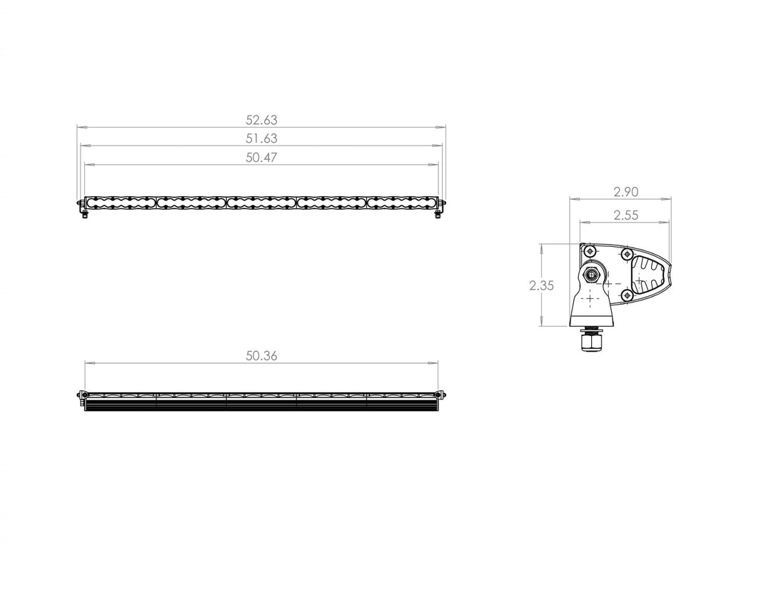 50 Inch LED Light Bar High Speed Spot Pattern S8 Series