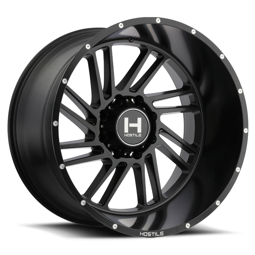Hostile H110 Stryker | 20x12 | 8 On 180 | Offset -44 | Satin Black (Asphalt) | SKU H110-2012818047BB