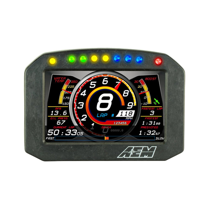 AEM CD-5FG Carbon GPS-Enabled Flat Panel Digital Dash Display | SKU 30-5602F