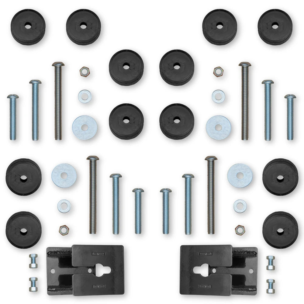 Rock Krawler Front and Rear 2.0-4.5 Inch Bump Stop Kit for Jeep JK/JKU/JL/JLU