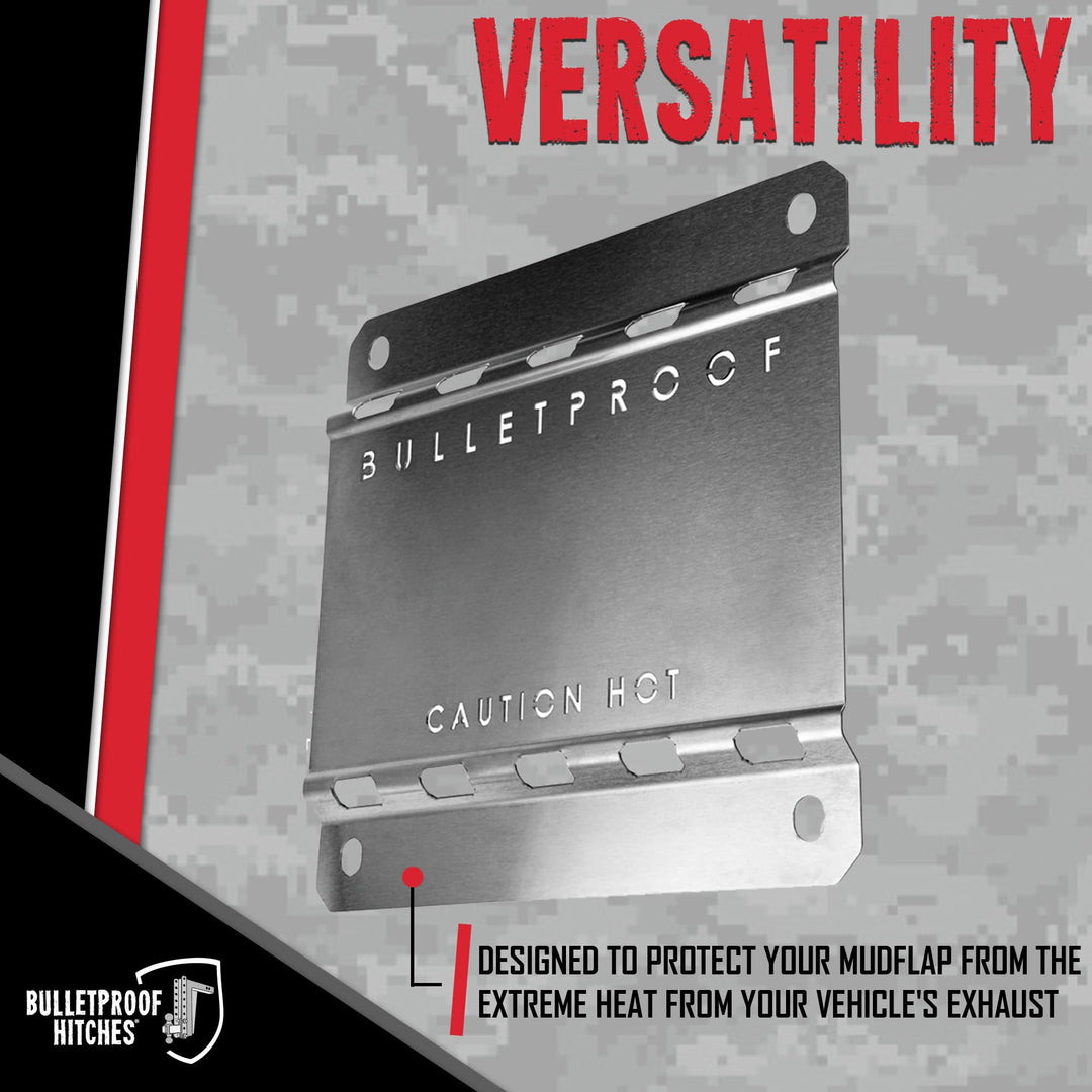 BulletProof Exhaust Heat Shield Stainless Steel Mud Flap Heat Shield (HEATSHIELDFBA)