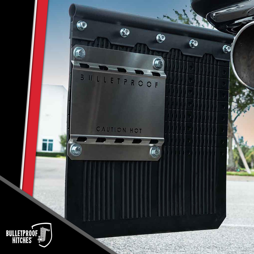 BulletProof Exhaust Heat Shield Stainless Steel Mud Flap Heat Shield (HEATSHIELDFBA)