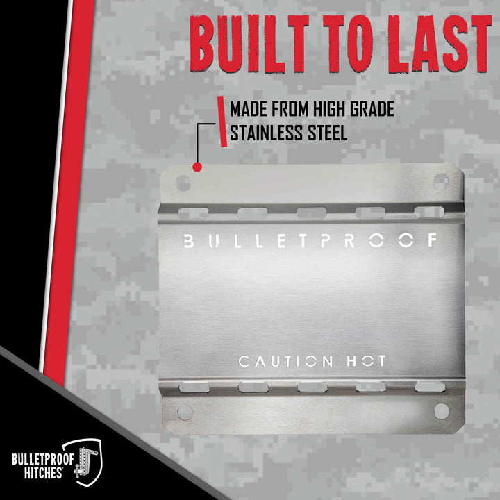 BulletProof Exhaust Heat Shield Stainless Steel Mud Flap Heat Shield (HEATSHIELDFBA)