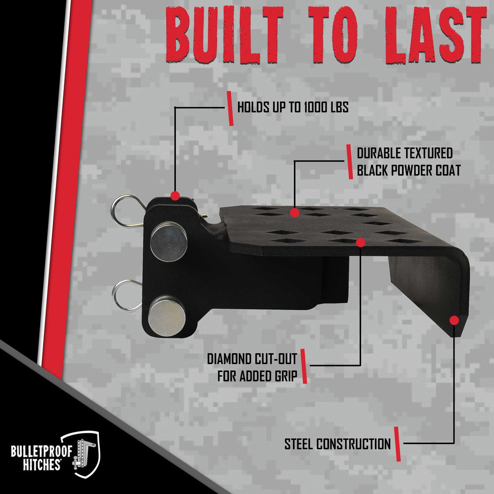 BulletProof Hitch Step Attachment Rated to 1 000 lbs SUV RV & Truck Hitch Step (STEPFBA)