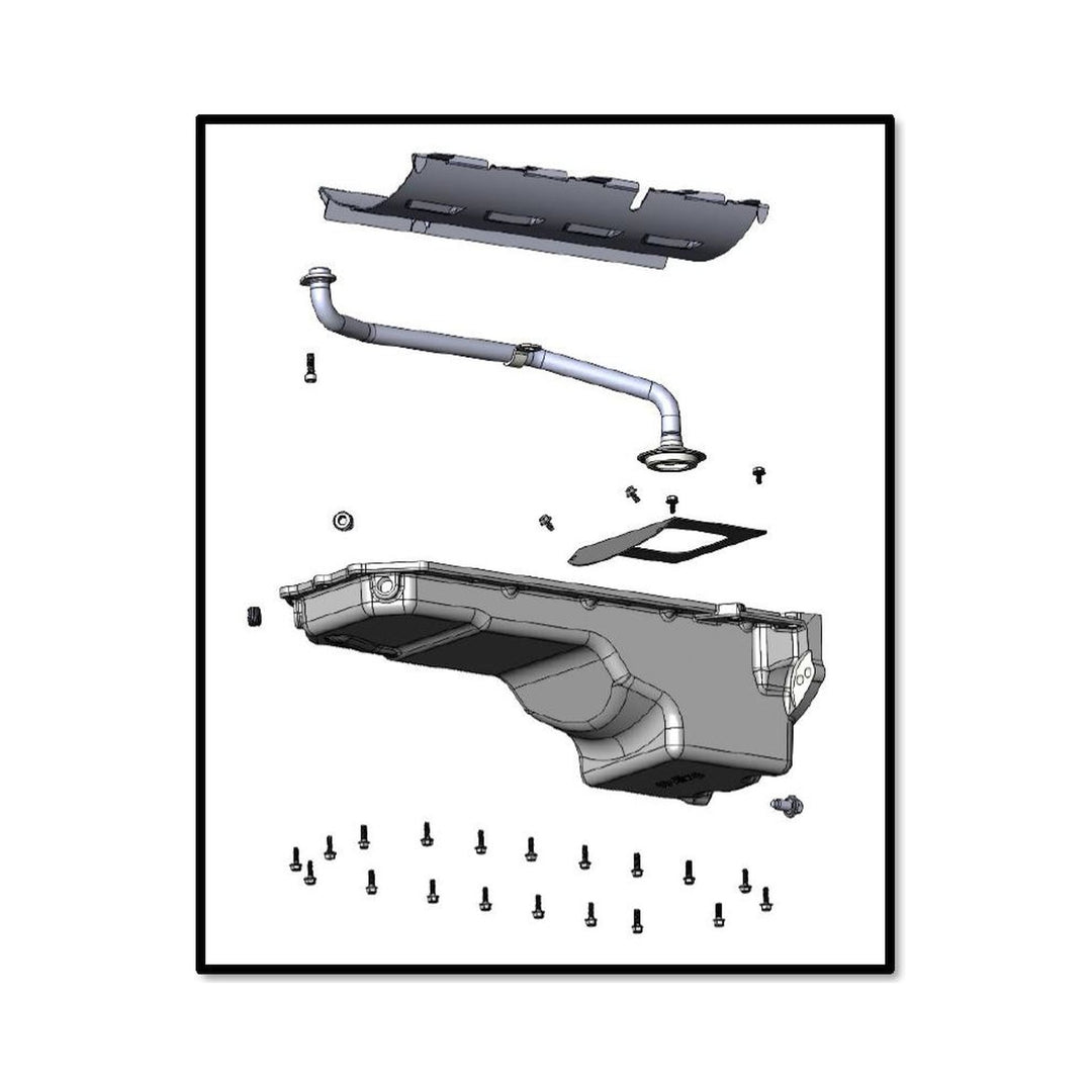 Holley Gen III Hemi Swap Oil Pan - Rear-Sump - Natural - VVT | SKU 302-76