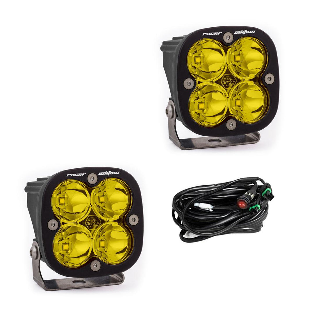 LED Light Pods Baja Amber Lens Spot Pair Squadron Racer Edition 727811