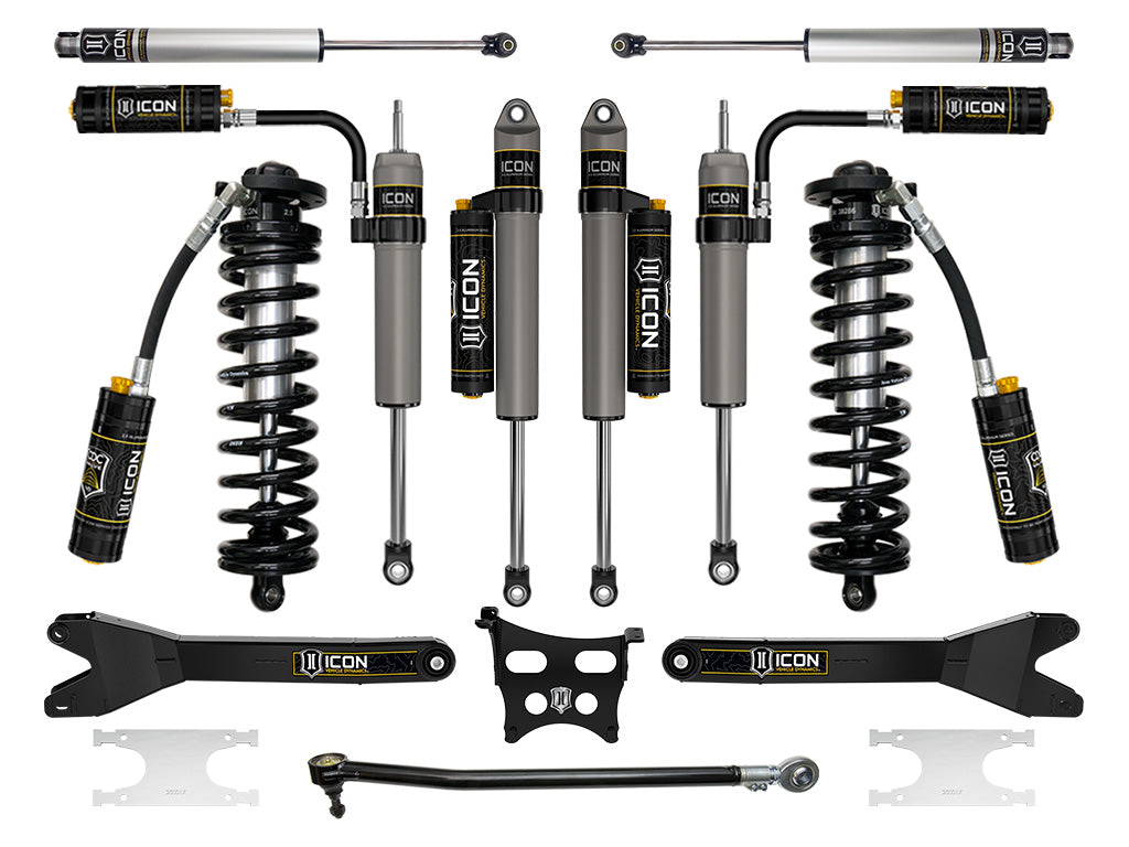 ICON 2023-2026 Ford F-250/350 Super Duty 4WD 2.5-3" Lift Stage 5 Coilover Conversion w/Radius Arms