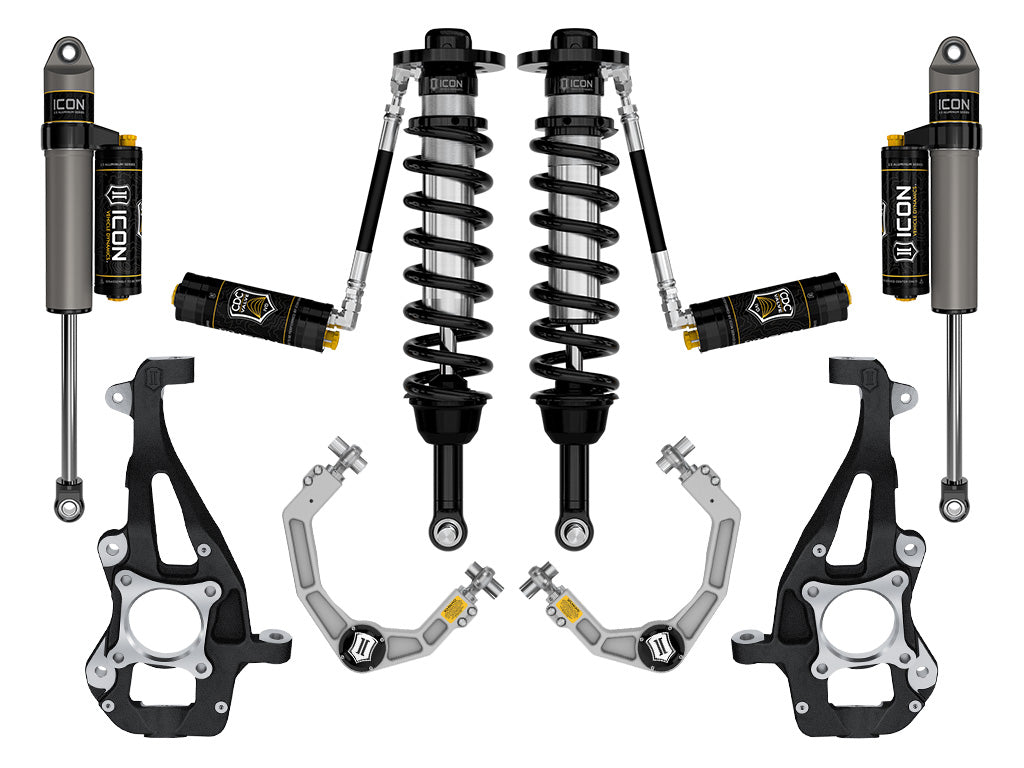 ICON 2021-2026 Ford F-150 4WD 3.5-4.5" Lift Stage 4 Suspension System Billet CDCV (K93144)