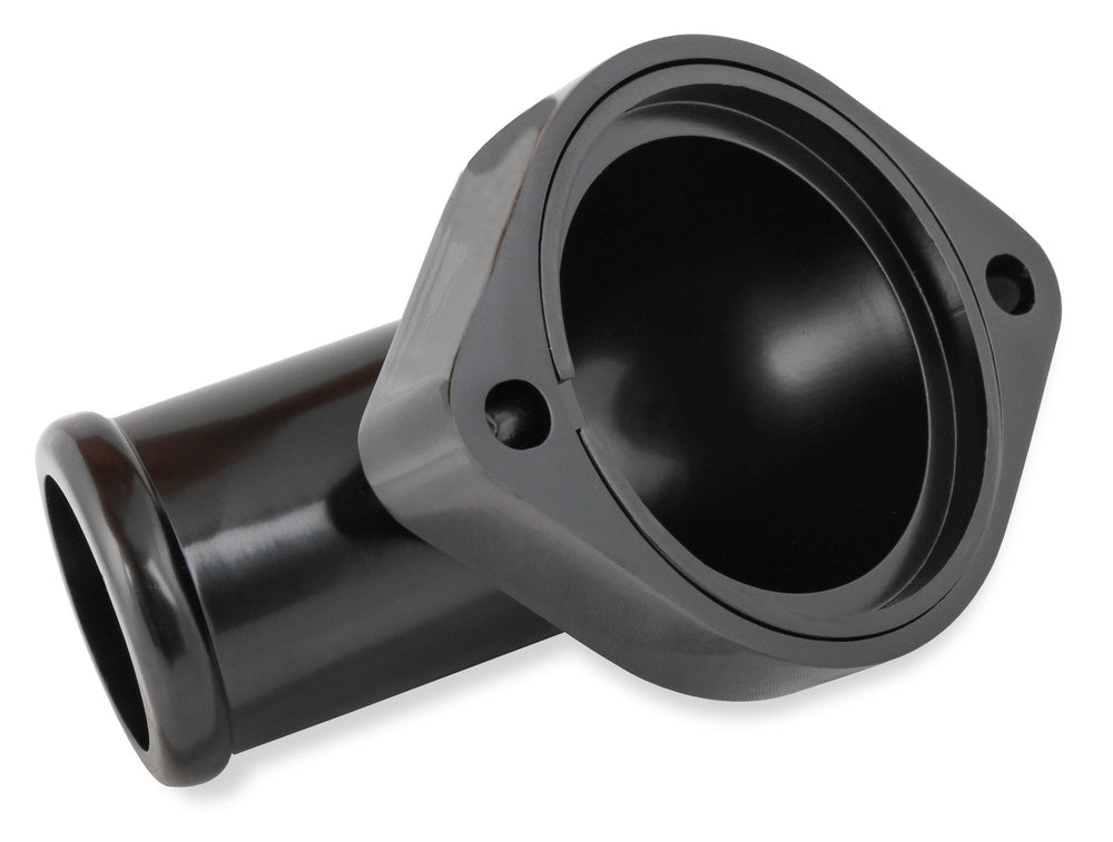 Mr. Gasket GM LS Water Neck - Swivel - 30 Degree Angle - Black | SKU 2670BK