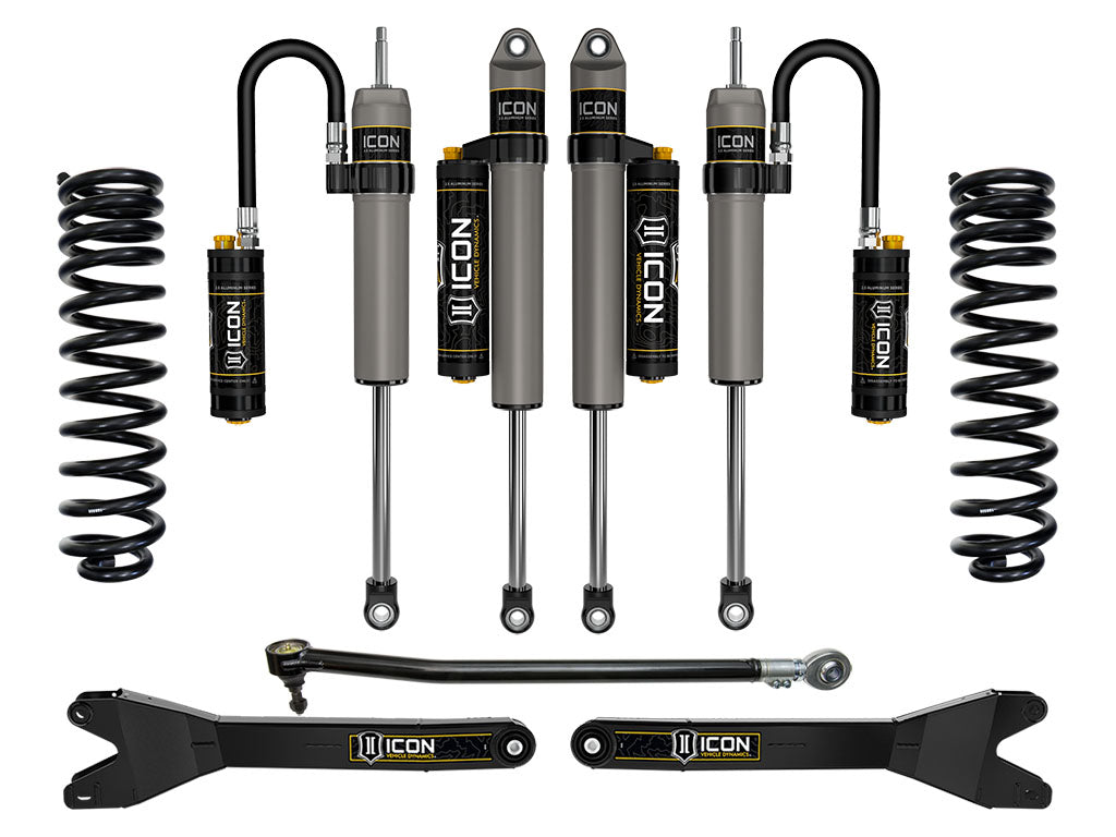 ICON 2023-2026 Ford F-250/350 Super Duty 4WD Gas 2.5" Lift Stage 4 Suspension w/Radius Arms