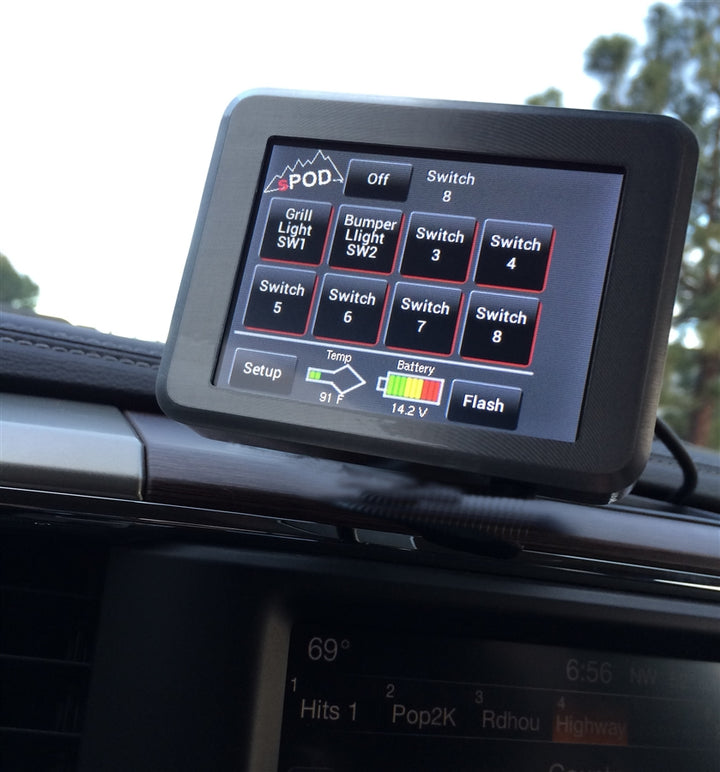 TJ Switch Panel 8 Circuit Source SE W/Touchscreen 97-06 Wrangler TJ sPOD | SKU 8-700-TS-TJ