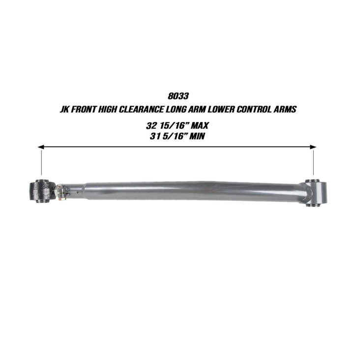 Jeep JK/JKU Front High Clearance Long Arm Lower Control Arms Synergy MFG | SKU 8033