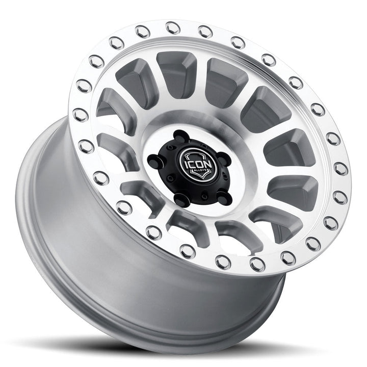 ICON Alloys Hulse Silver Machined 18x9 6x135 6mm Offset 5.25" BS (8018906352SM)