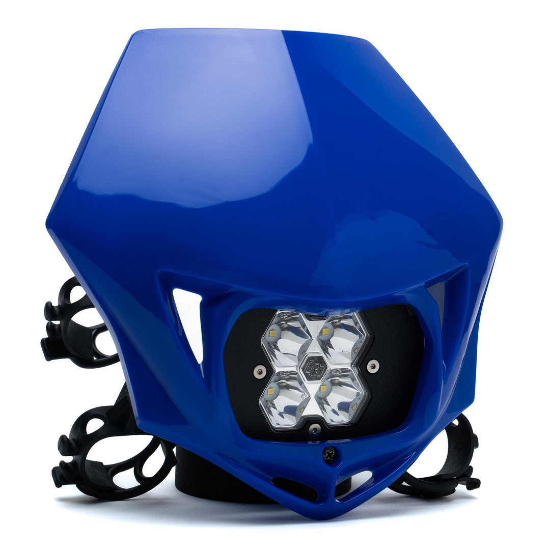 Squadron 2.0 Sport Motorcycle (D/C) LED Headlight Kit w/Shell Universal Blue Spot Clear 84-7000-BU